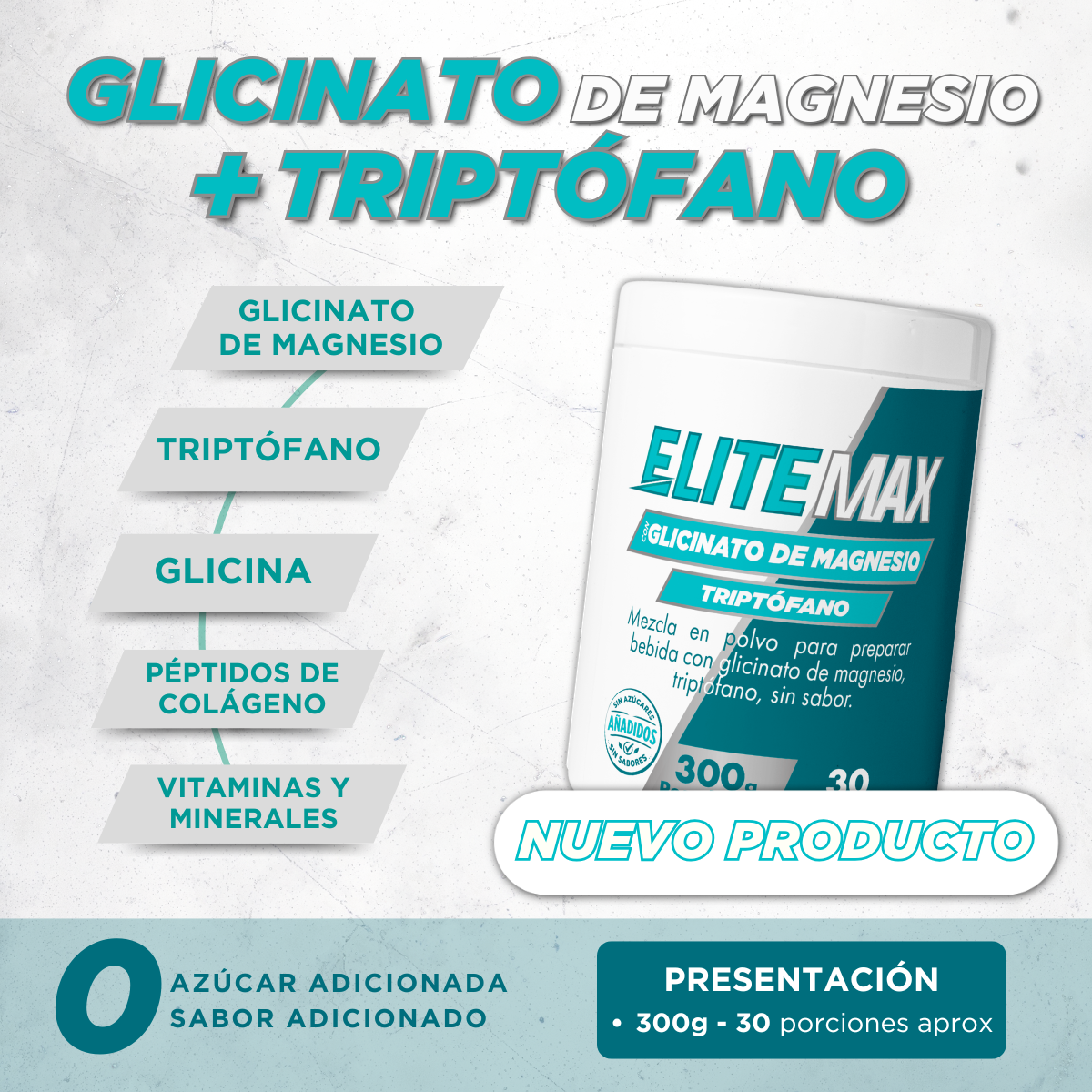 GLICINATO DE MAGNESIO + TRIPTÓFANO 300g