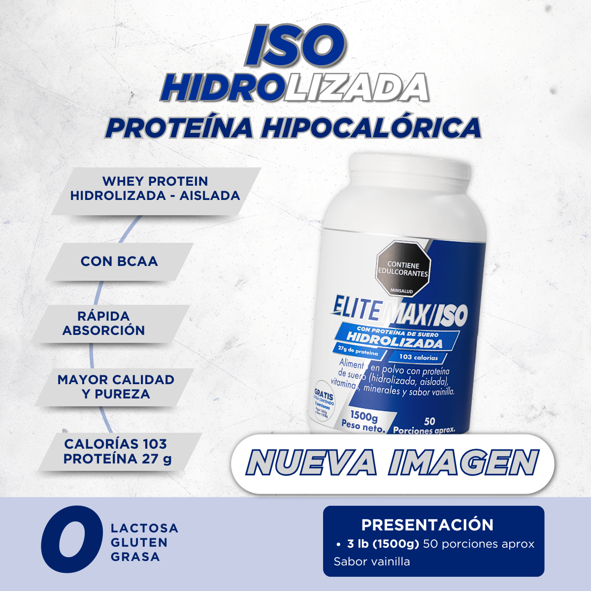 ISO HIDROLIZADA - 3LBS NUEVA