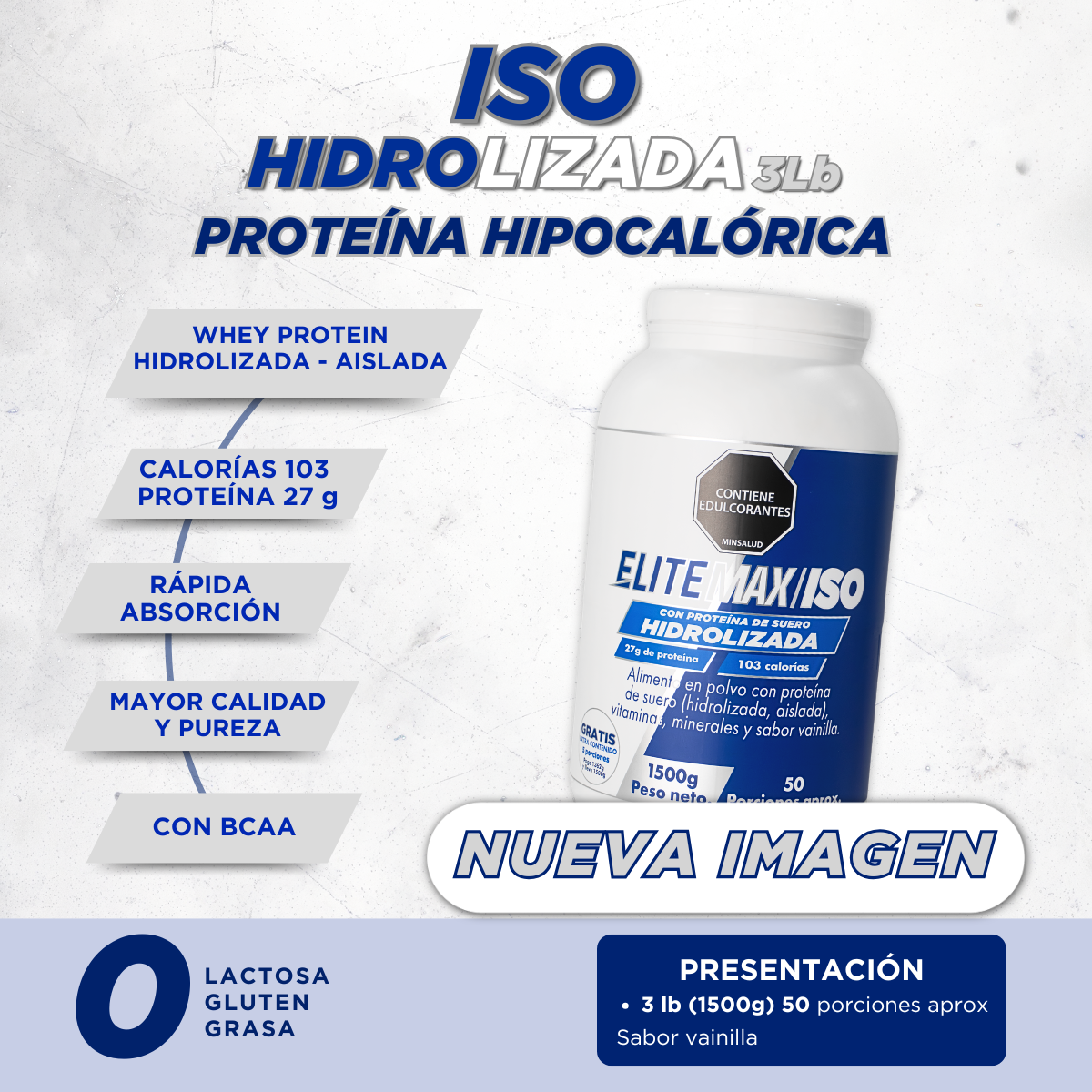 ISO HIDROLIZADA - 1LB Y 3LB NUEVA IMAGEN