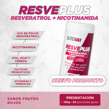 RESVEPLUS RESVERATROL + NICOTINAMIDA - 120g