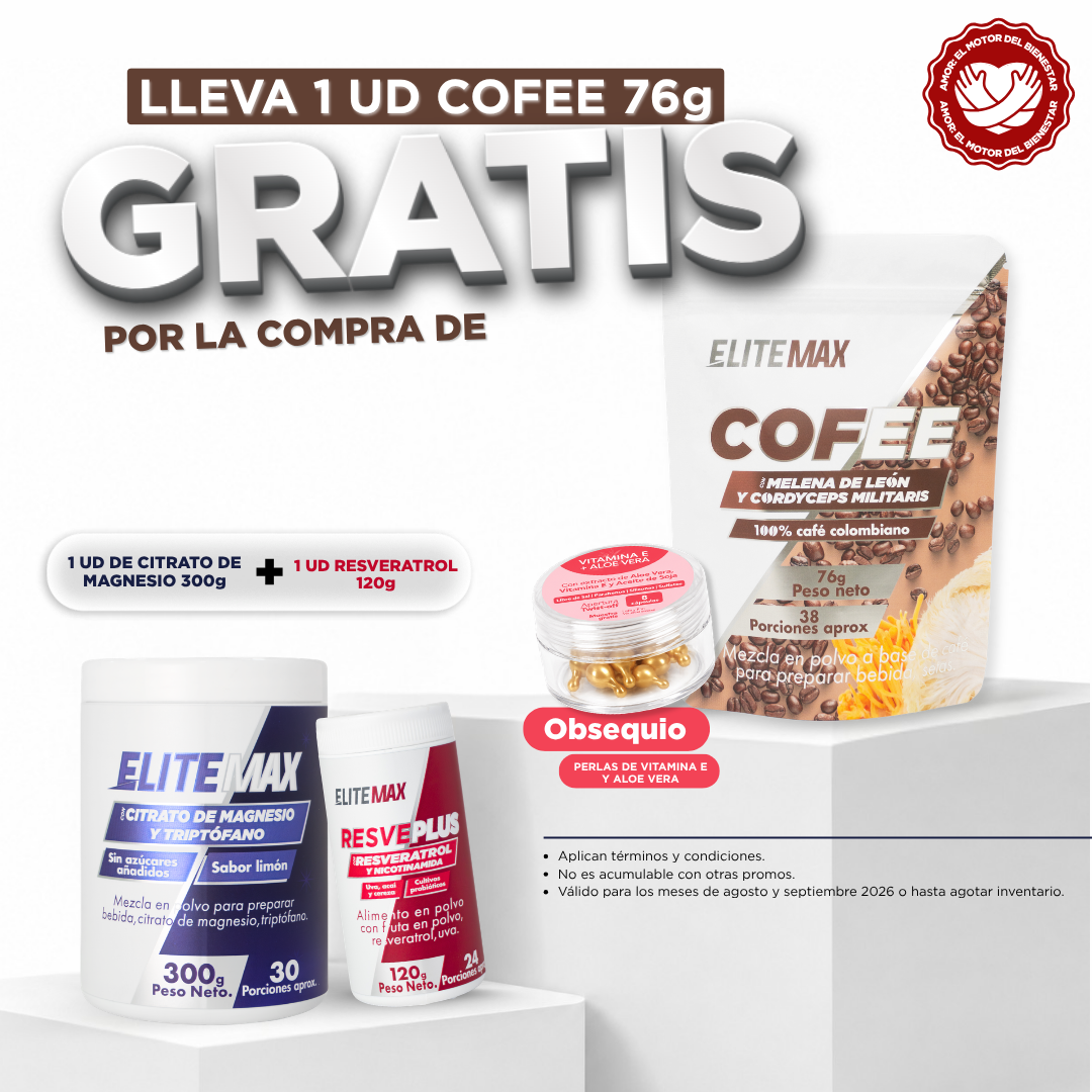 PROMO CITRATO DE MAGNESIO + RESVEPLUS GRATIS CAFE