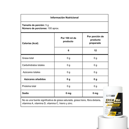 CREATINA MONOHIDRATADA 500g
