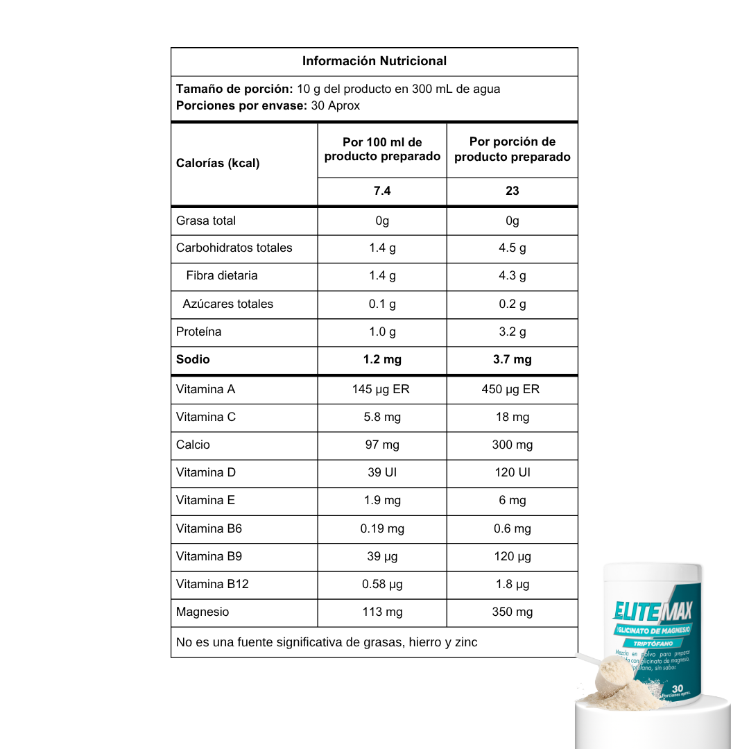 GLICINATO DE MAGNESIO + TRIPTÓFANO 300g