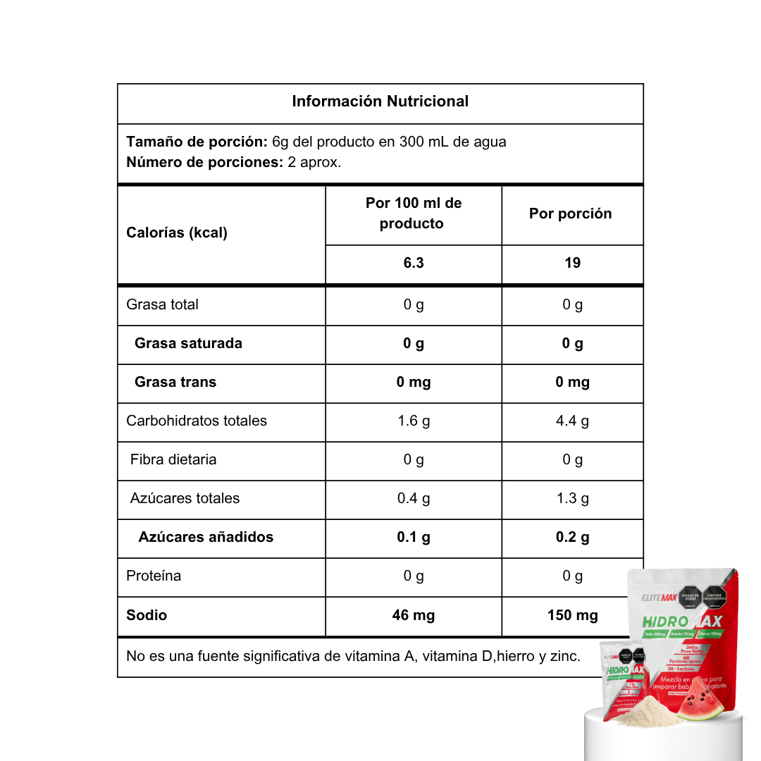 HIDROMAX - 360g - 30 sachets